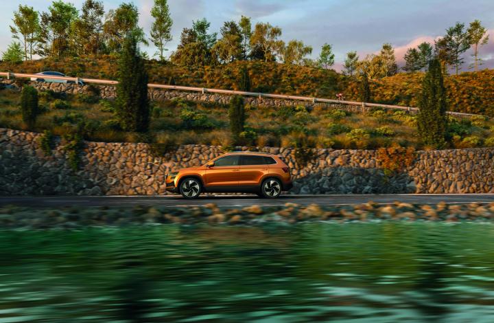 Skoda Karoq aan water